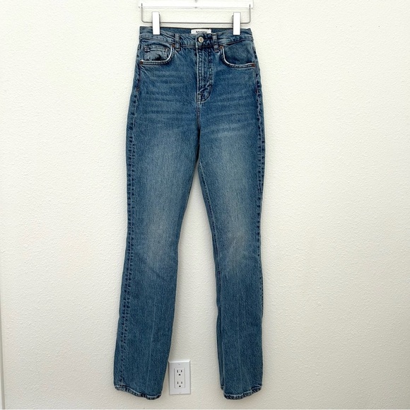 Reformation Peyton Bootcut Jeans High Rise Denim Blue Size 25 - Picture 1 of 15